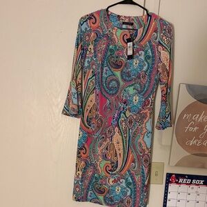 Tommy hilfiger Colorful Paisley Print Shift Dress - Multicolor